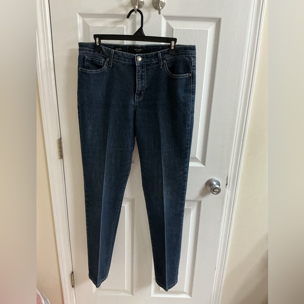Nine West Dark Blue Straight Leg Jeans